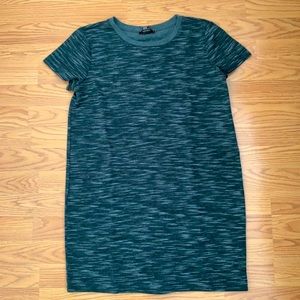 Hunter green/cream T shirt dress